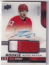 19/20 UD PREMIER TARO HIROSE RC SP ROOKIE JERSEY PATCH AUTOGRAPH AUTO /149 2CL