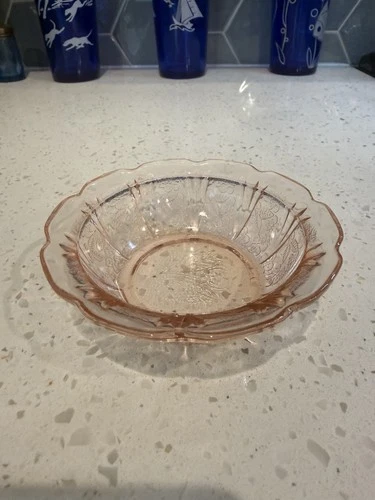 Jeannette Cherry Blossom Pink 4 3/4" Small Berry Fruit Bowl Depression Glass