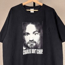 Charles Manson West Coast Choppers Charlie Dont Chop 90s Y2K XL Tee
