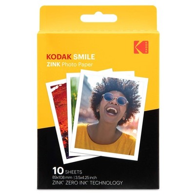 Kodak 3.5x4.25  Premium Zink Photo Paper - 10 Sheets Sticky Backed Photo Paper
