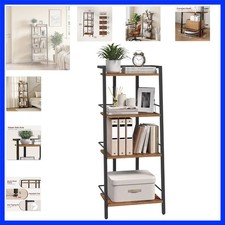 4-Tier Book Shelf, Ladder Shelf, Bookcase, Ladder Shelving Unit