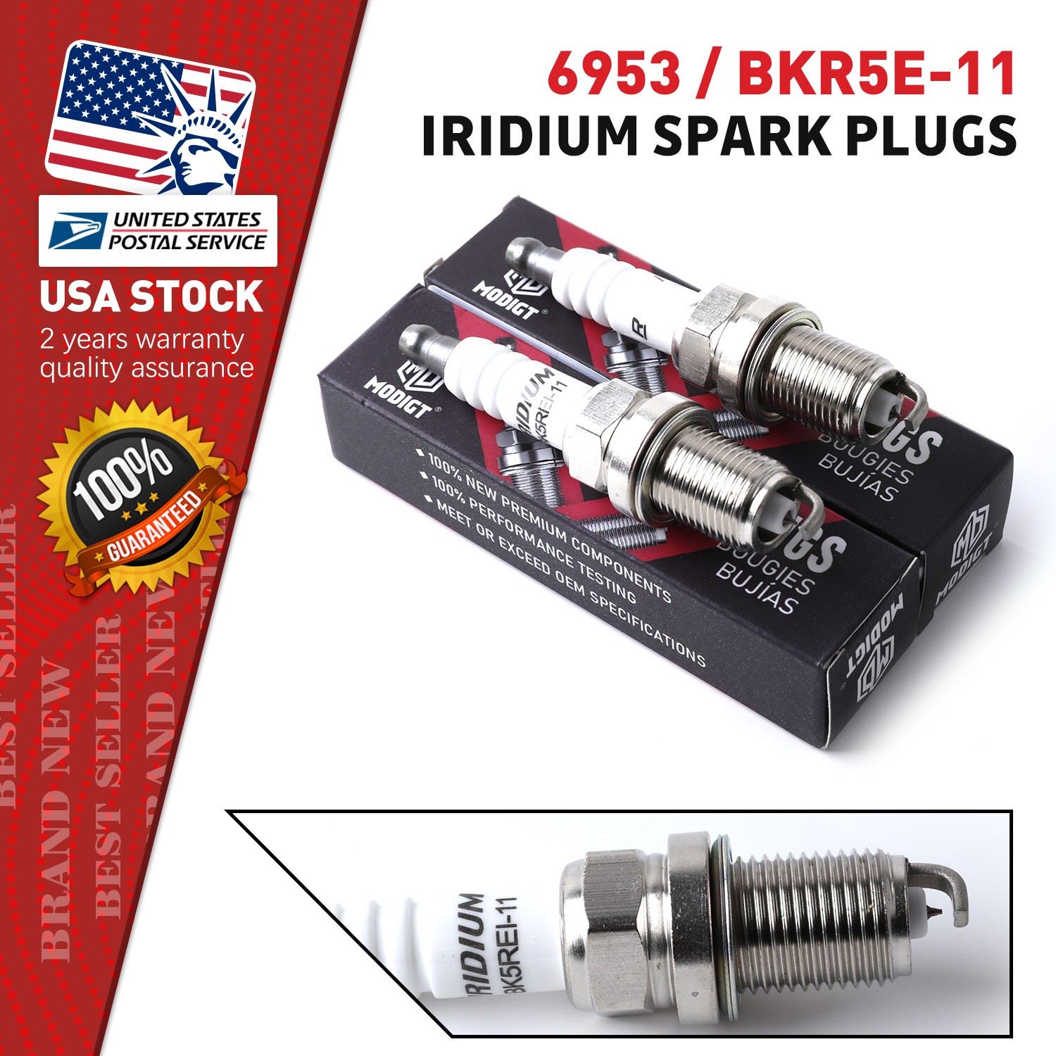 Direct Fit For Suzuki Subaru Kia Spark Plugs x8 OEM Replace For NGK 6953 BKR5E11