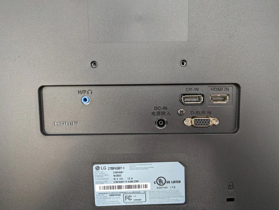 LG 27BP450Y-I 27" Monitor 1920x1080 60Hz 5ms IPS LED - Image 4 of 4