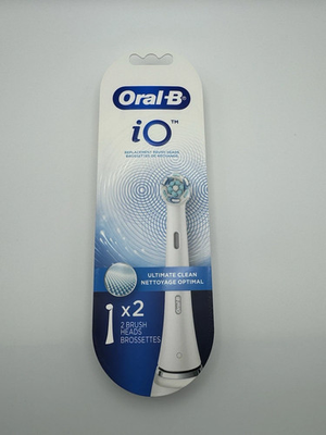 #ad Oral B iO Ultimate Clean Replacement Brush Head White 2 Pack Genuine $24.99
