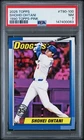 0063 Shohei Ohtani 2025 Topps #T90-100 Pink 1990 35th Anniversary PSA 7