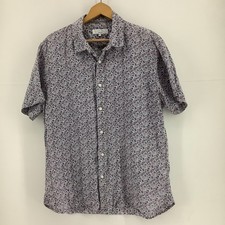 Floral Print Short Sleeve Pure Linen Shirt - Nigel Hall XL