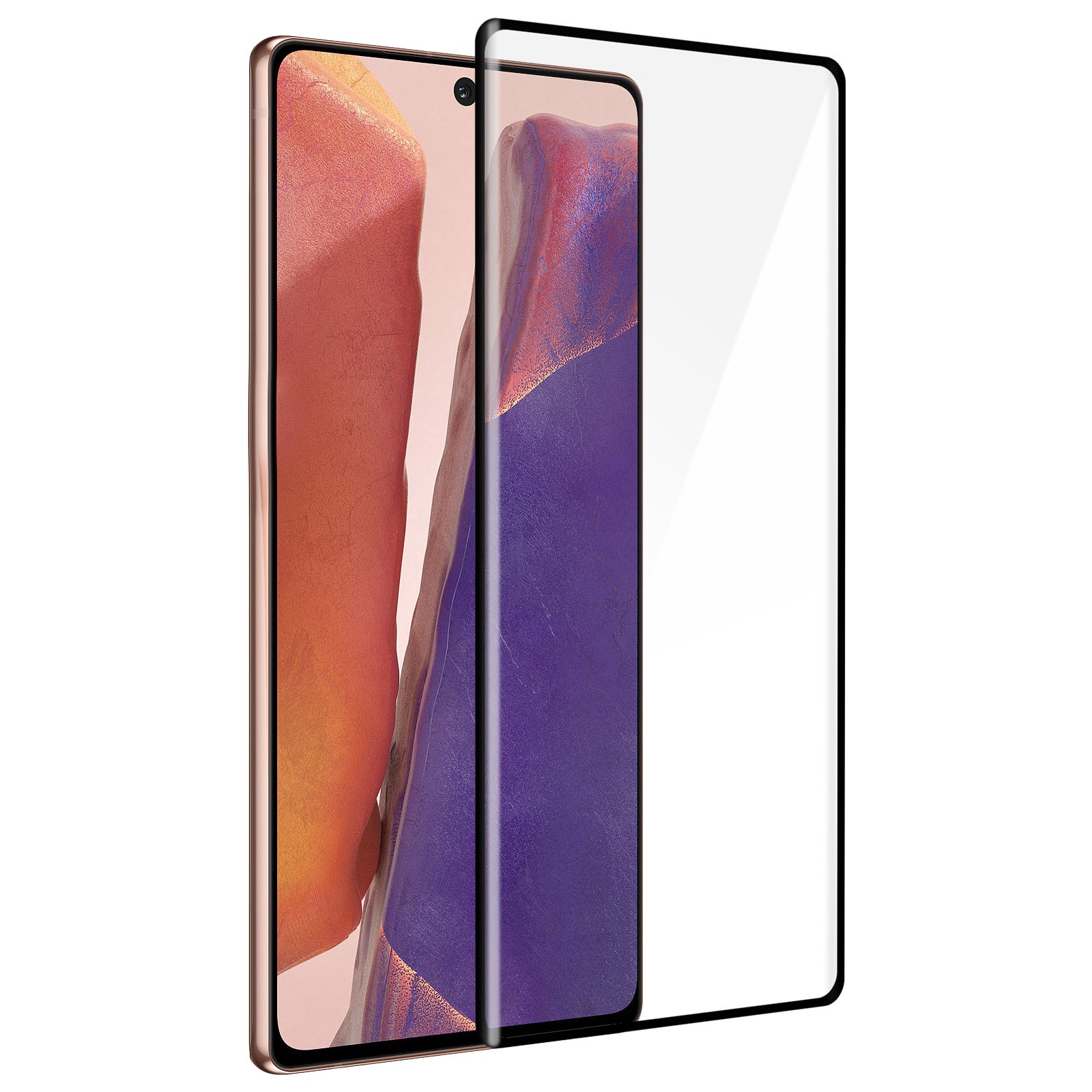 Protection Galaxy Note 20 verre trempé anti-frottis contour noir 9H