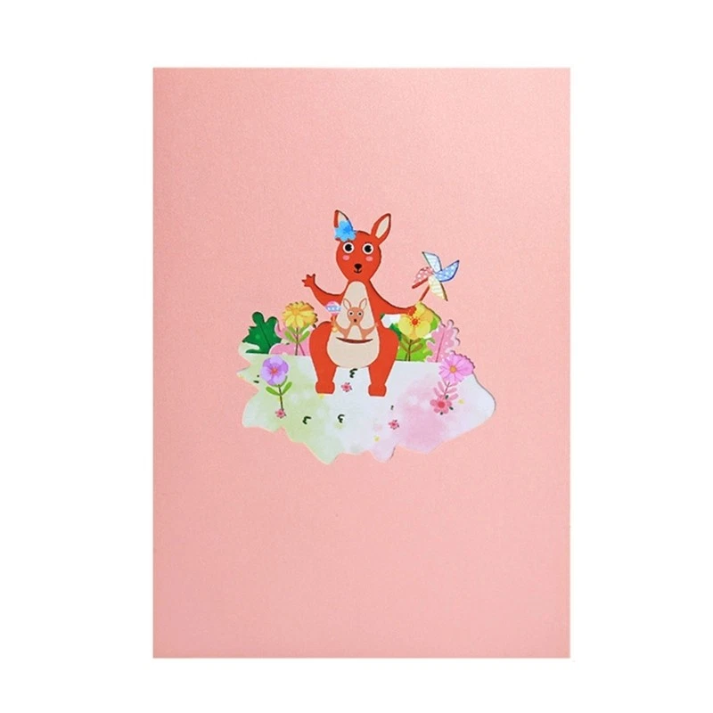 3D Mother Day Animal Greeting Card Wife Festival Blessing Cards - Image 3 of 4