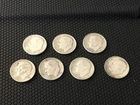 lot of 7 US Silver Roosevelt Dimes Various Dates & Mints