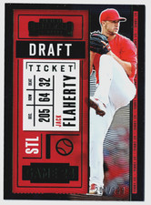 2020 Panini Contenders Jack Flaherty Draft Ticket Green Foil Parallel /299 #61