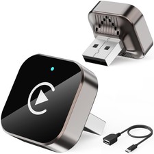 2 in 1 Wireless CarPlay Adapter for iPhone  Android Auto USB-C Car Dongle