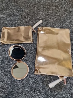 Kosmetiktasche Mit Spiegel Kleines Täschchen Schminktasche Kleine Tasche Gold