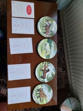 Royal Doulton Set of 4 Britain's Finest Horses Plates by Derek Braithwaite