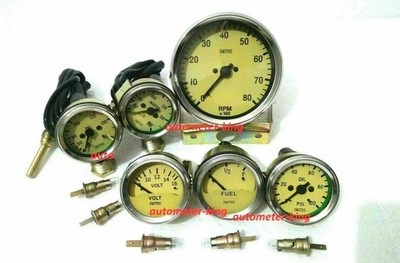 Smiths 52mm Kit Temp+Öltemperatur+Öl+Kraftstoff+Volt Drehzahlmesser Im...