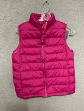 Uniqlo Girl's Puffer Vest Pink Size 13 Full Zip Kids Nylon