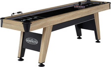 9Ft Wentworth Shuffleboard Table with Scratch-Resistant Black Playfield and 8-Pu