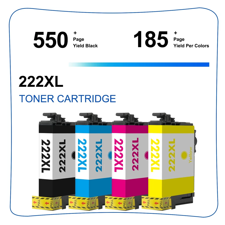 222XL Replacement Ink Cartridge for Epson T222XL for Expression Home XP-5200 Lot - Image 3 of 4