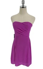 Express Dress Women's Size 4 Purple Strapless Ruched Barbiecore NEW