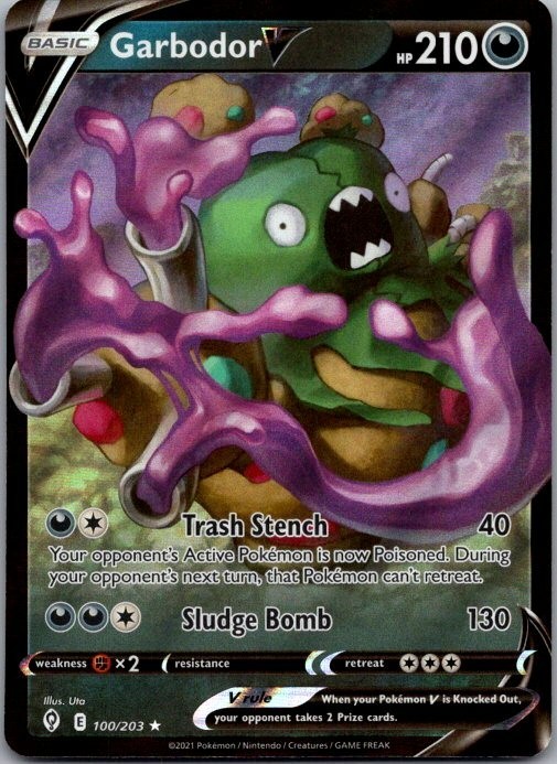 Pokemon TCG Evolving Skies Garbodor V 100/203 Ultra Rare NM