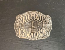 1983 77th State Fair Oklahoma Belt Buckle Vintage Limited Sealed 