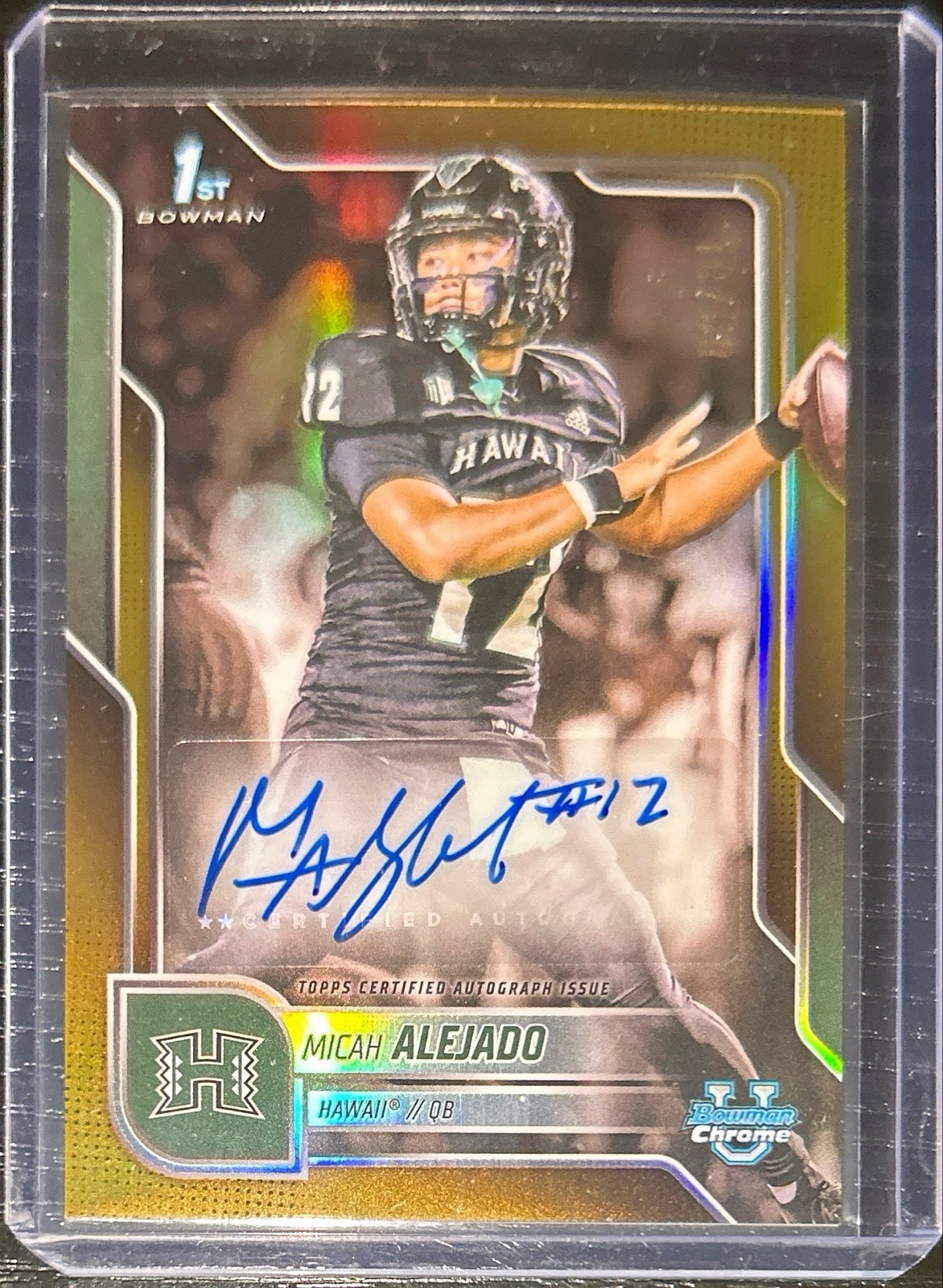 2025 Bowman University Chrome Auto Micah Alejado #BCA-MA Gold Refractor 10/50