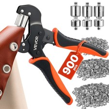 VEVOR Grommet Tool Kit 5/16" 3/8" 1/2" Eyelet Tool Kit with 900 PCS Grommets