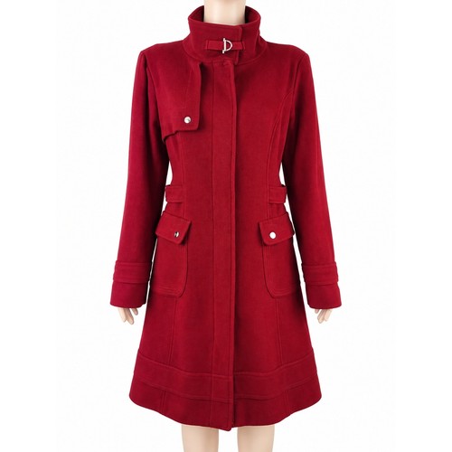 Oscar de la Renta, Cappotto donna vintage OSCAR de la Renta rosso misto lana cashmere 14