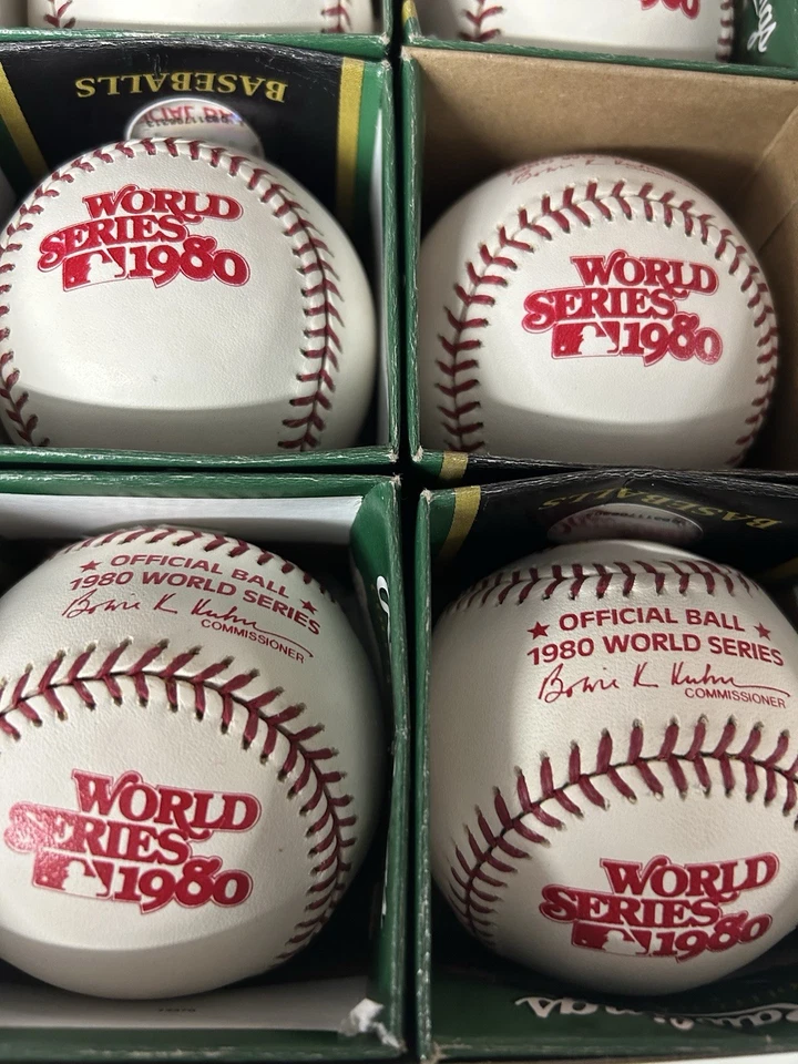 Dozen (12) 1980 Official World Series Baseball Phillies Royals ROMLB WS Schmidt - Image 3 of 4