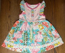 Matilda Jane You and Me Dress Girls Let's Go Together Ruffled Floral Size 2