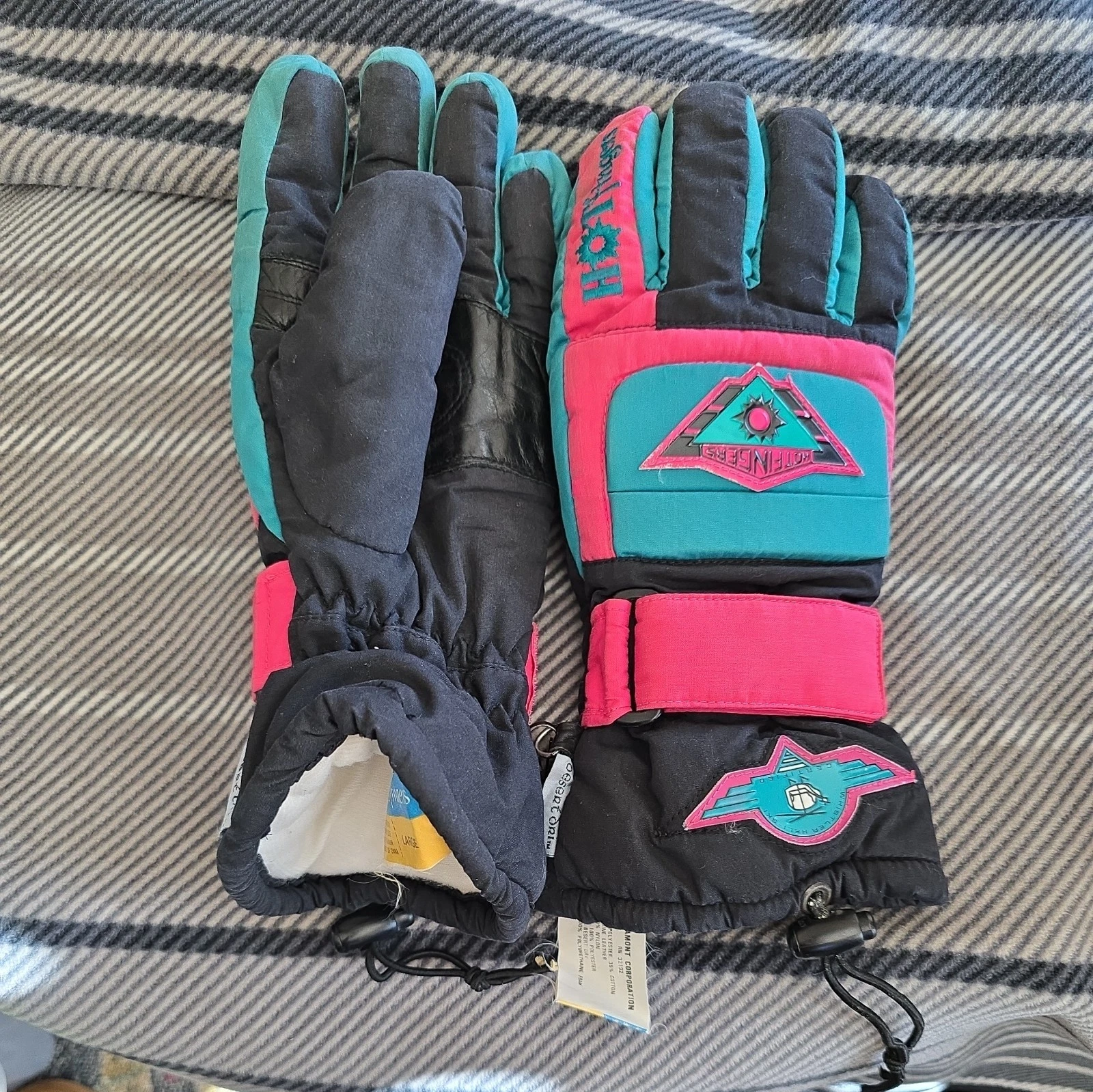 Hot Fingers Heli-Ski/Snowboard Winter Retro Gloves DesertDri L Whistler Vintage