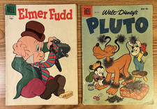 Walt Disney's FOUR COLOR #938 and #941 Dell Comics 1958 Vintage, Rare, Raw