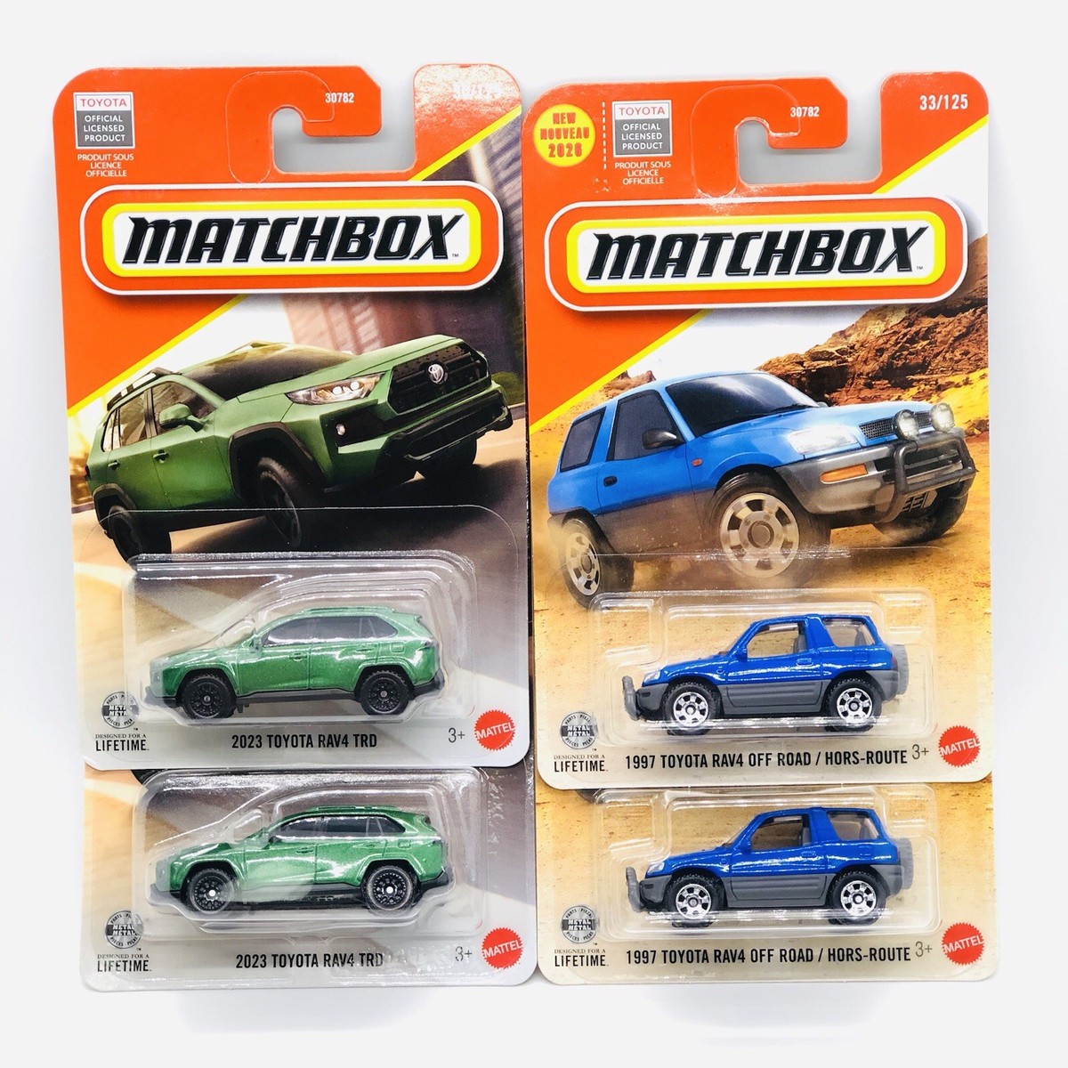 2026 Matchbox 1997 Toyota RAV4 Off Road & 2023 RAV4 TRD Cypress