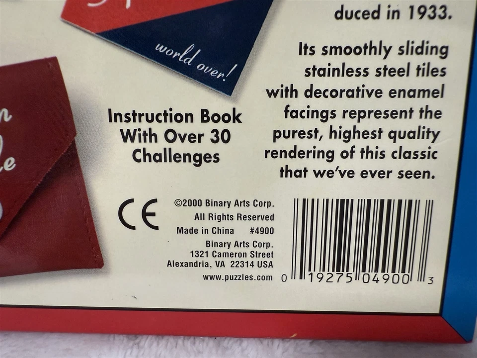 NEW VINTAGE FIFTEEN METAL STAINLESS STEEL SLIDE PUZZLE BINARY ARTS - Image 4 of 4