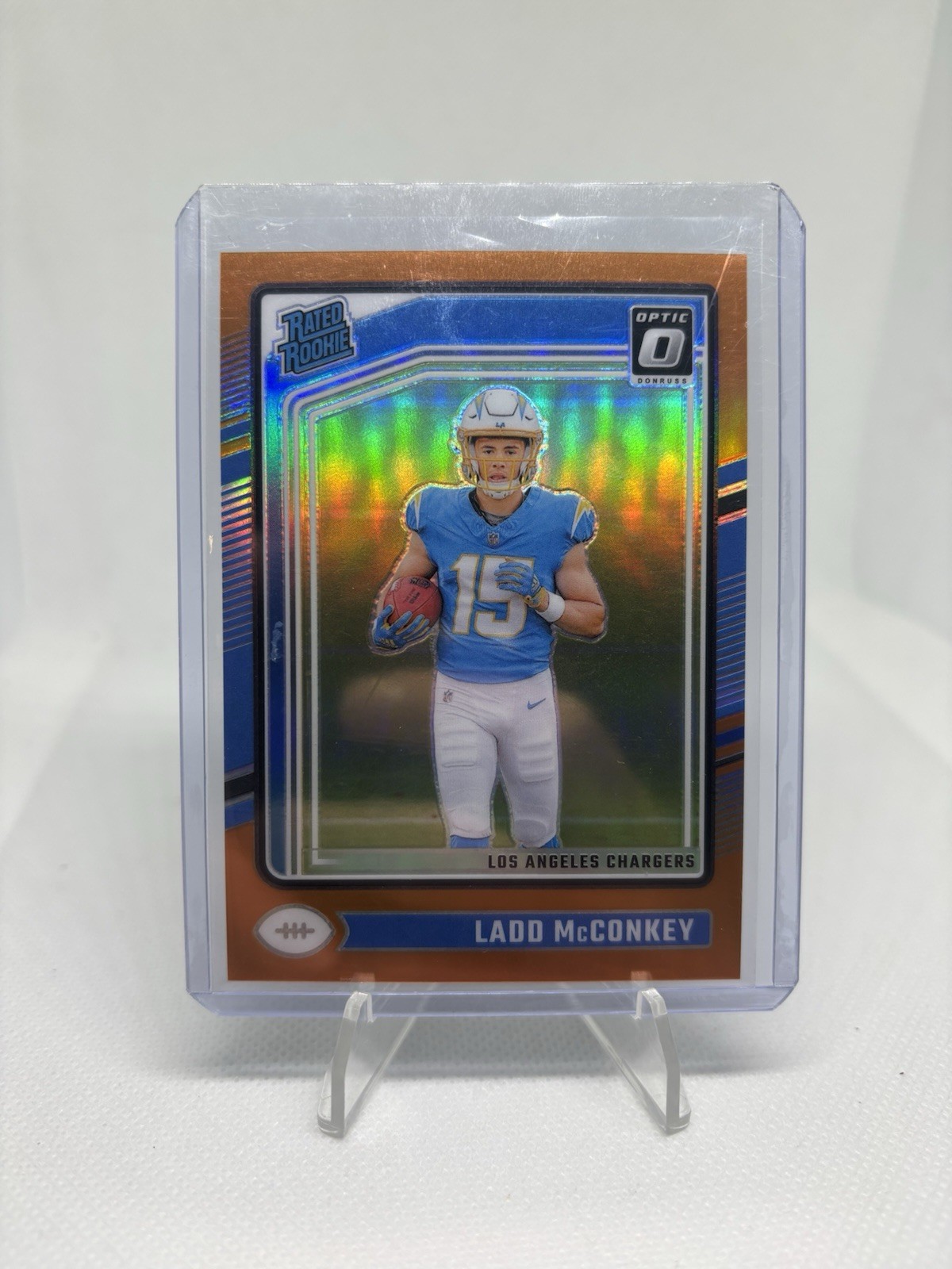 2024 Panini Donruss Optic - Rated Rookie Ladd McConkey #266 Orange Prizm /249 