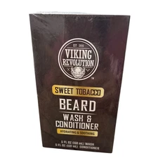 Viking Revolution Sweet Tobacco Beard Wash Conditioner Set Hydrating Men