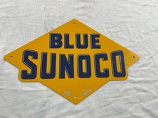 Blue Sunoco Pump Plate Sign (Reproduction) FREE SHIPPING