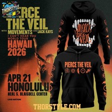 Pierce The Veil Celebrating I Can  t Hear You World Tour 2026 Hoodie