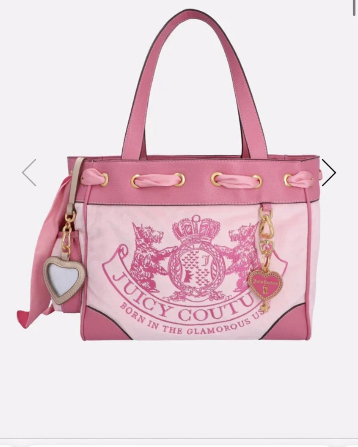 Juicy Couture Light Pink & Hot Pink Limited Edition Daydreamer Handbag