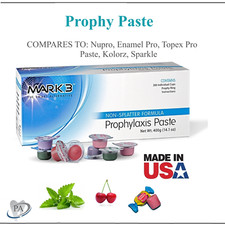 Dental Prophy Paste, Mint, Cherry, Coarse Assorted Grit or Medium , upto 400/Bx