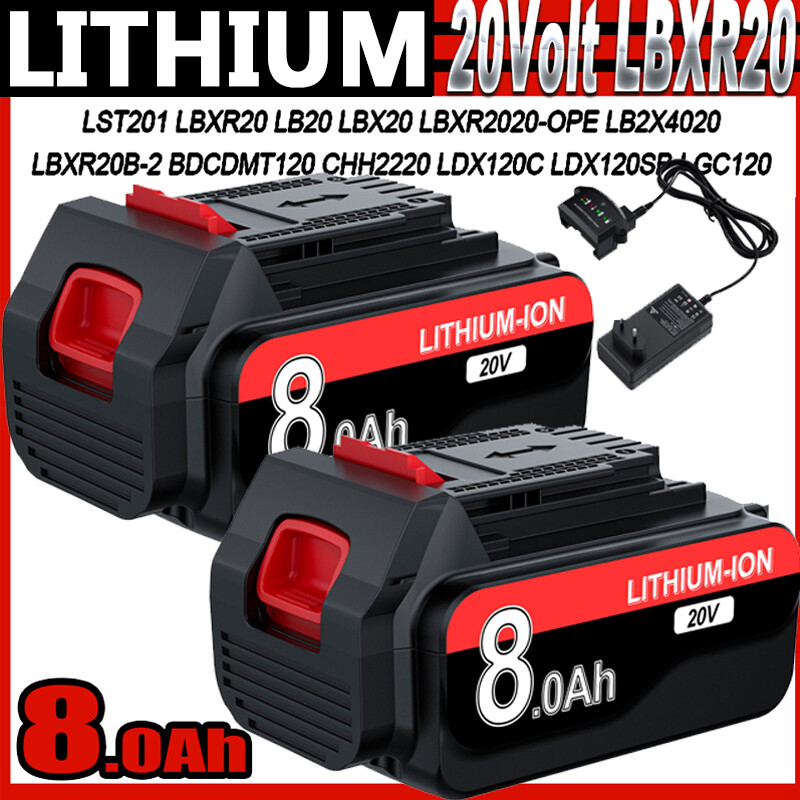 20V Black & Decker LBXR20 MAX Lithium Battery & Charger Replacement  