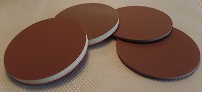 SurfPrep by Dixon 6'' red foam hook & loop abrasive sanding discs. SPDF6