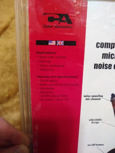Brand new Cyber Acoustics MC-1060 Noise Canceling Stand Microphone - Picture 6 of 6