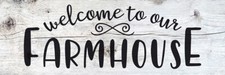 Welcome to Our Farmhouse Chic White Farmhouse Wood Sign Wall B3-06180028179