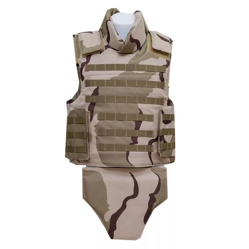 Desert CAMO NIJ-IIIa UHMWPE Shoulder Neck Groin Bullet Proof Protection  Vest!