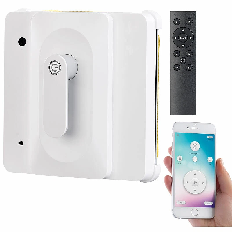 Sichler Profi-Fensterputz-Roboter PR-040 mit Bluetooth, App & Sicherungs-Seil - Bild 2 von 4