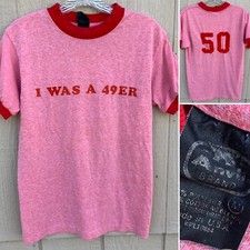 Anvil I Was A 49er 50 Ringer Tee T-Shirt Made In USA M Vintage