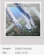 Climate Change Geoengineering Stickers PACK OF THREE 