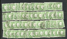 PORTUGAL YV # 37A/B, LOT 50 STAMPS, USED, FVF