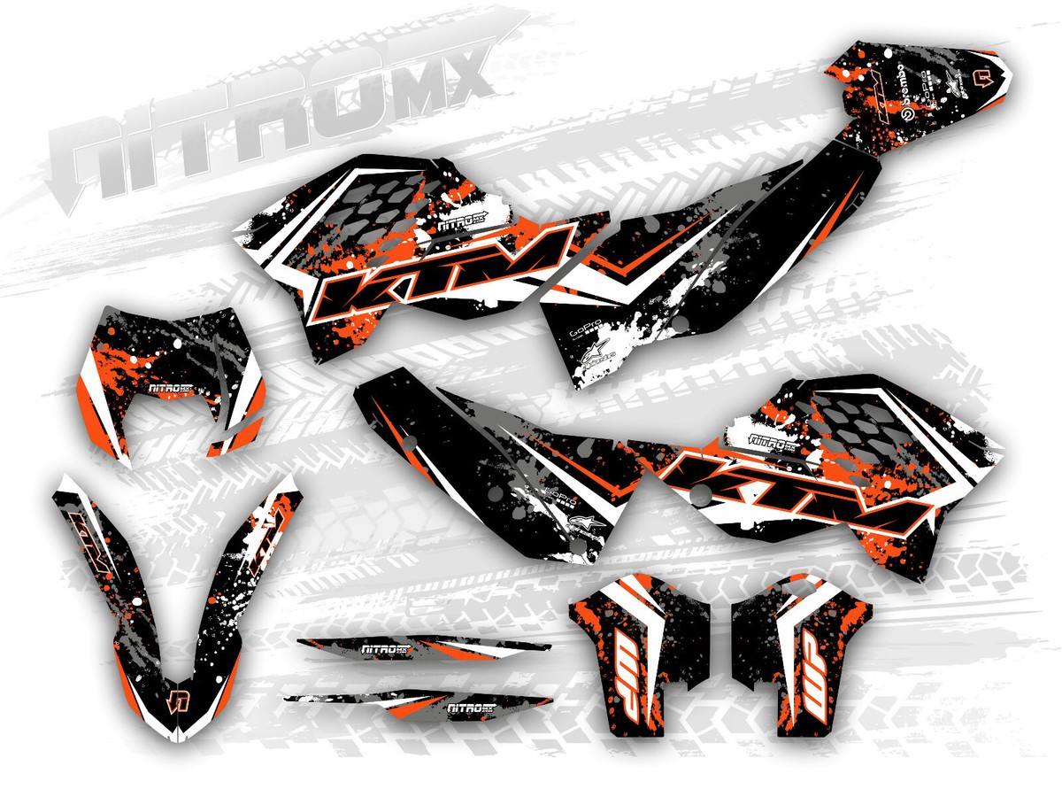 KTM graphics EXC EXCf 125 200 250 300 400 450 530R 2008 2009 2010 2011 decals