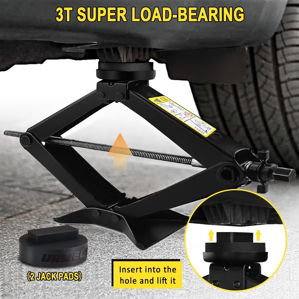 Tire Changing Kit URMECCH 3-Ton Scissor Jack Kit For Ford Mustang